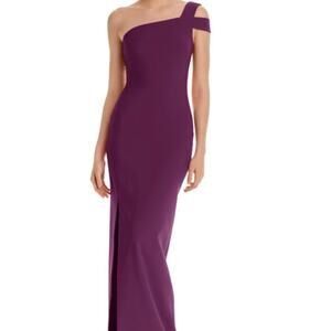 LIKELY Womens Maxson One Shoulder Maxi Gown Purple 6